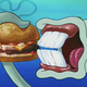 Screenshot of Squidward taking a tiny bite from a Krabby Patty, taken from this YouTube video posted by I love controversy.